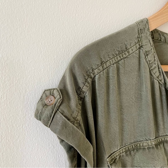 NORDSTROM CASLON Utility Dress in Olive Green - Picture 3 of 12